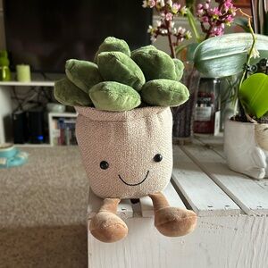 WUZHOU Plush Toy, 8" Succulent Pot Stuffed Plushie Pillow